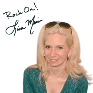 Photo and Signature of Lisa Marie Bell, Founder - Disaster Survivor's Guide - text reads "Rock On!"